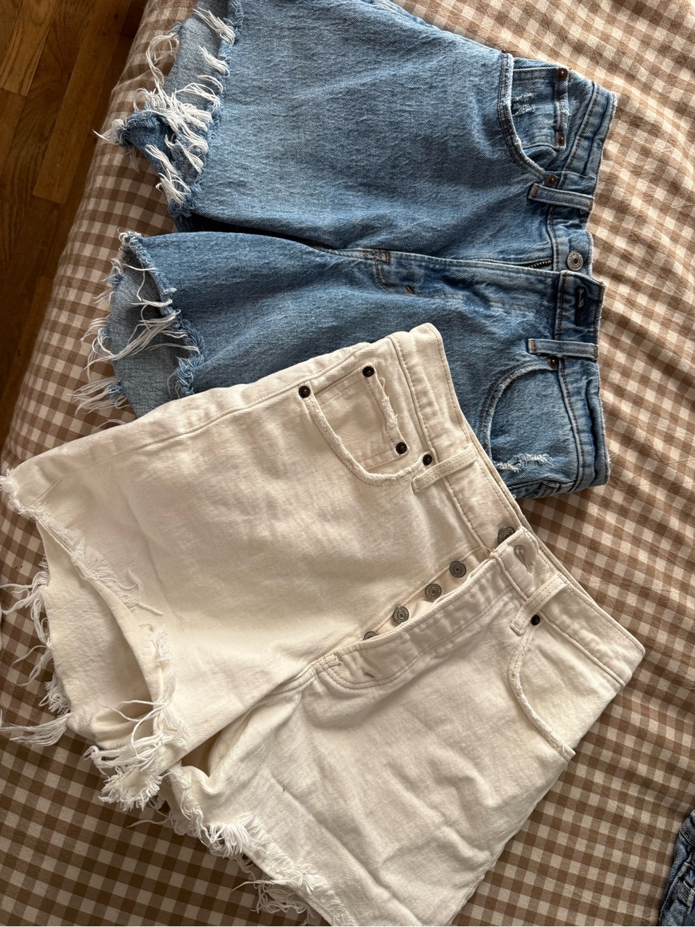 Abercrombie & Fitch Light Blue Denim Cutoff Shorts
